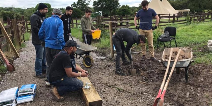 Npower staff power through jobs at the farm