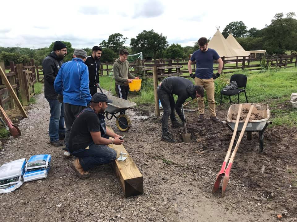 Npower staff power through jobs at the farm