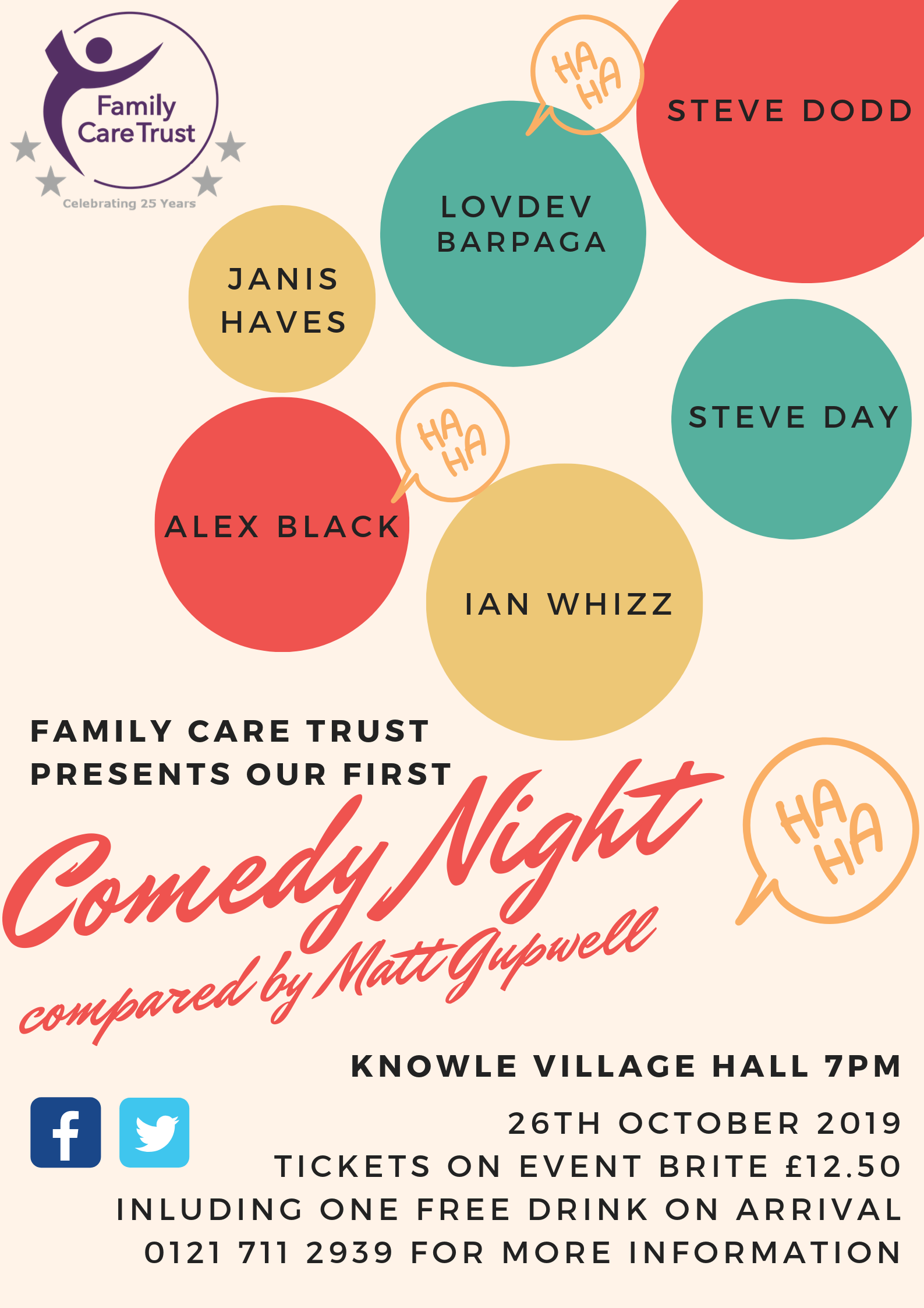Tickets now available for Family Care Trusts comedy night